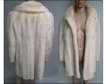 White mink coat | Etsy