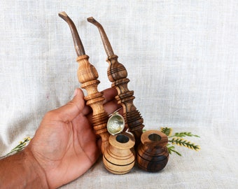 Two smoking pipes Wooden pipe carved tobacco smoking pipes Long pipe Wood pipes Tobacco pipe Wood pipe Carved smoking pipes Tobacco pipes P9