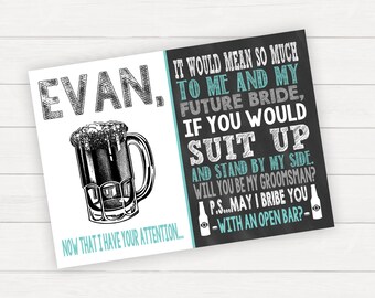 Groomsman Invitation Groomsmen Invitation Will You Be My Groomsman Funny Will You Be My Groomsman Best Man