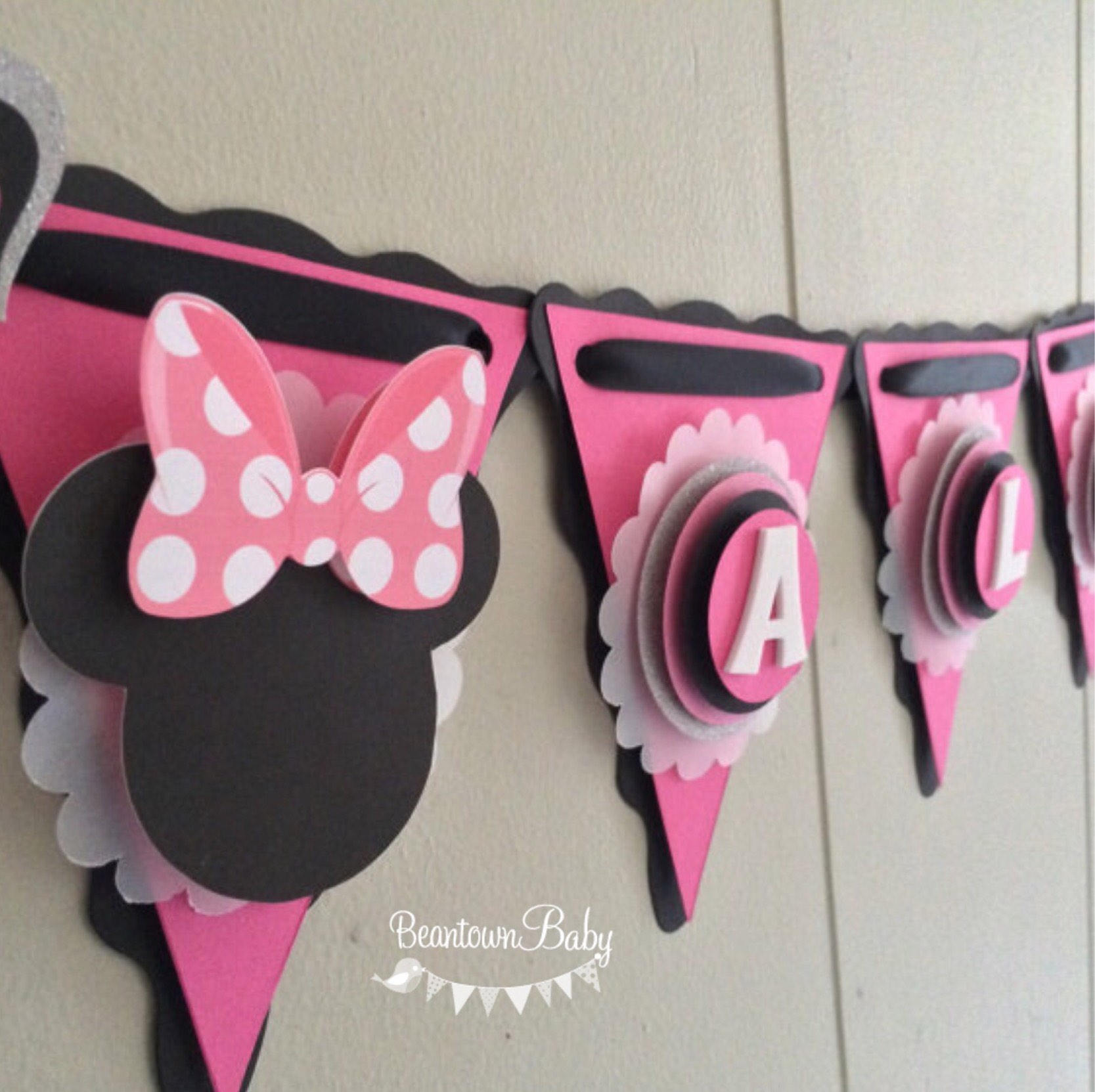 Minnie Mouse Birthday Banner Minnie Mouse 1st Birthday