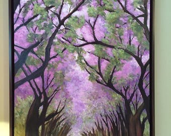 Jacaranda tree painting.