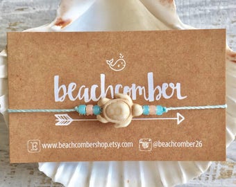 beach anklet, beachcomber jewelry, bohemian anklet, friendship bracelet , beach bracelet , turtle anklet