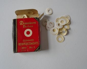 Vintage Dennison De Luxe Gummed Reinforcements No 2