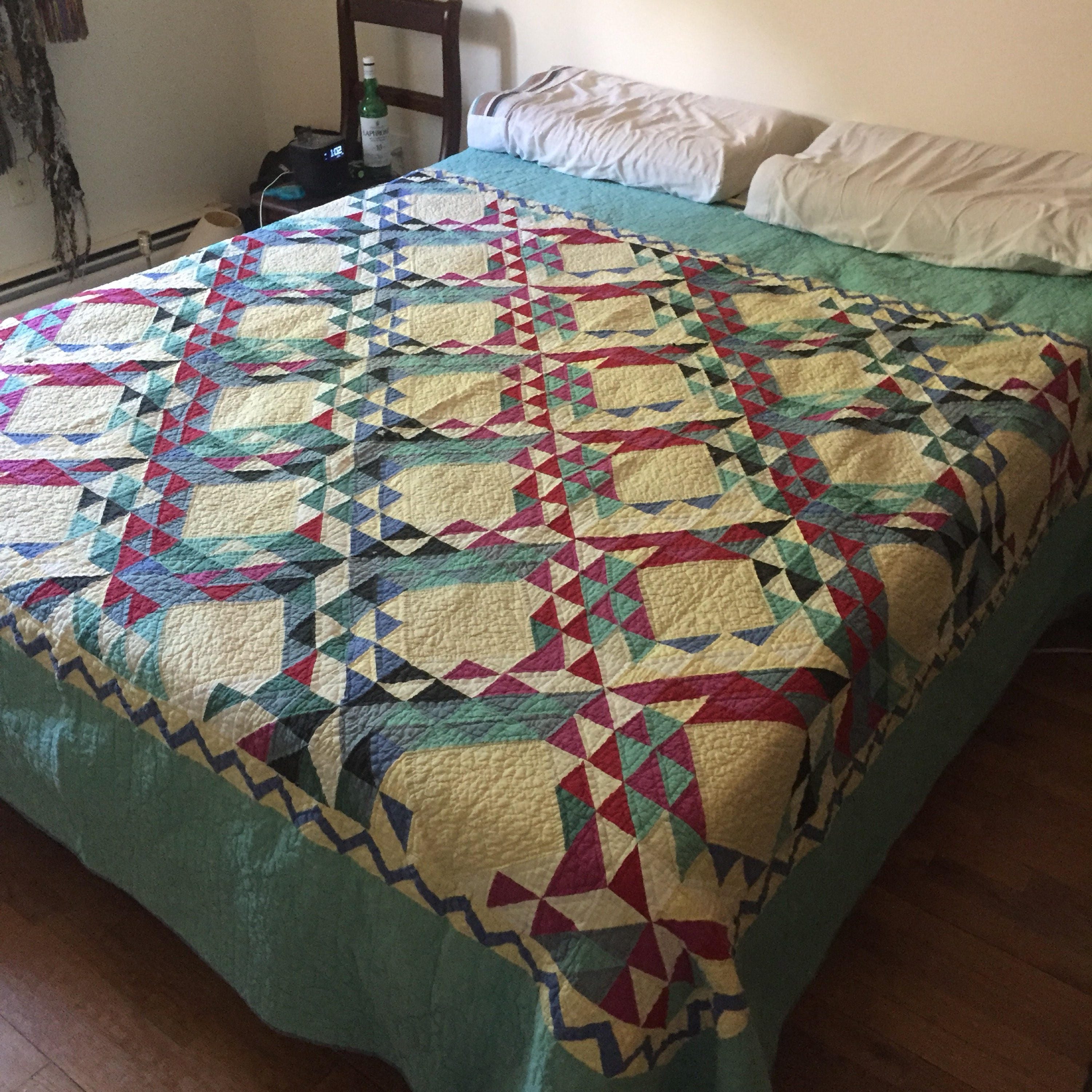 Vintage Diamond Pattern Quilt by Judi Boisson American Country