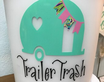 Trailer trash trash can - trailer trash - trash can - trailer - camper - camping