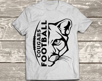Cougars Football Svg Instant Download - SVG, DXF, EPS, Silhouette Studio, Vinyl Cut Files, Digital Cut Files -Use Cricut and Silhouette