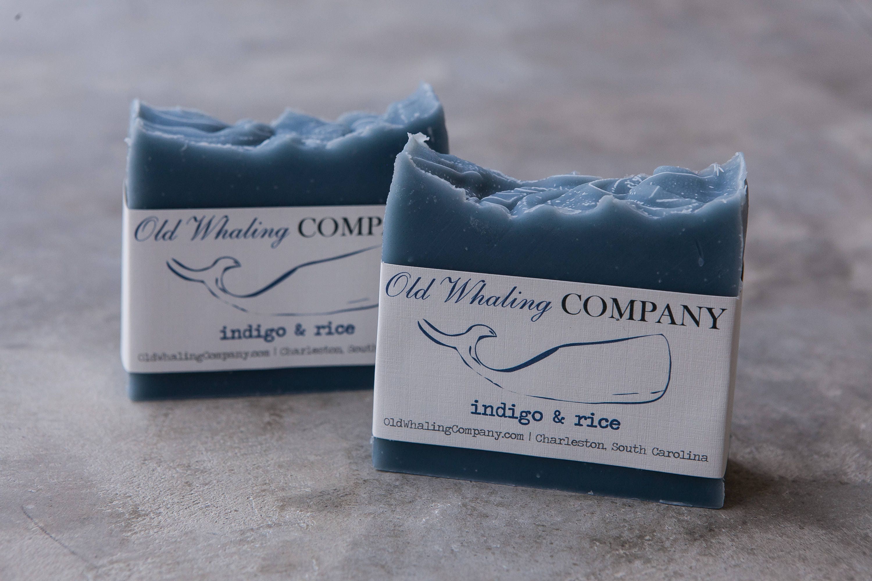 TWO Indigo Rice Bar Soap all natural / handmade bar soap