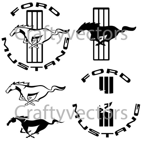 Ford Mustang Logos Vector