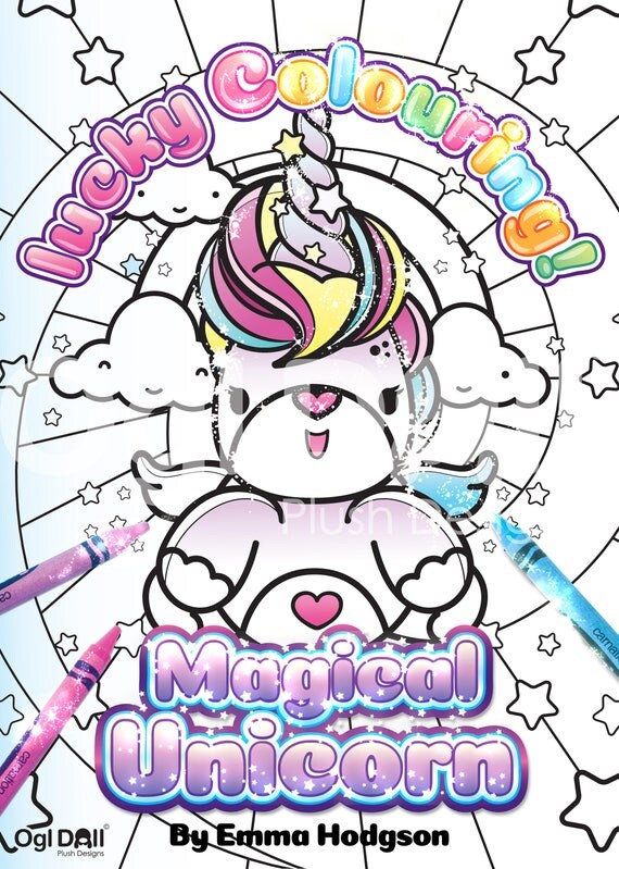 unicorn coloring page digital download colouring sheet cute