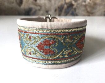 Italian Greyhound collar, Whippet, dog collar, puppy collar, leather,martingale