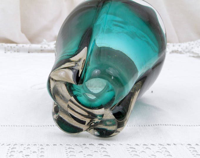 Vintage Whitefriars / Powell Glass Molar Vase No 9411 Designed by William Wilson, Mid Century Green Glass Encased Vase.