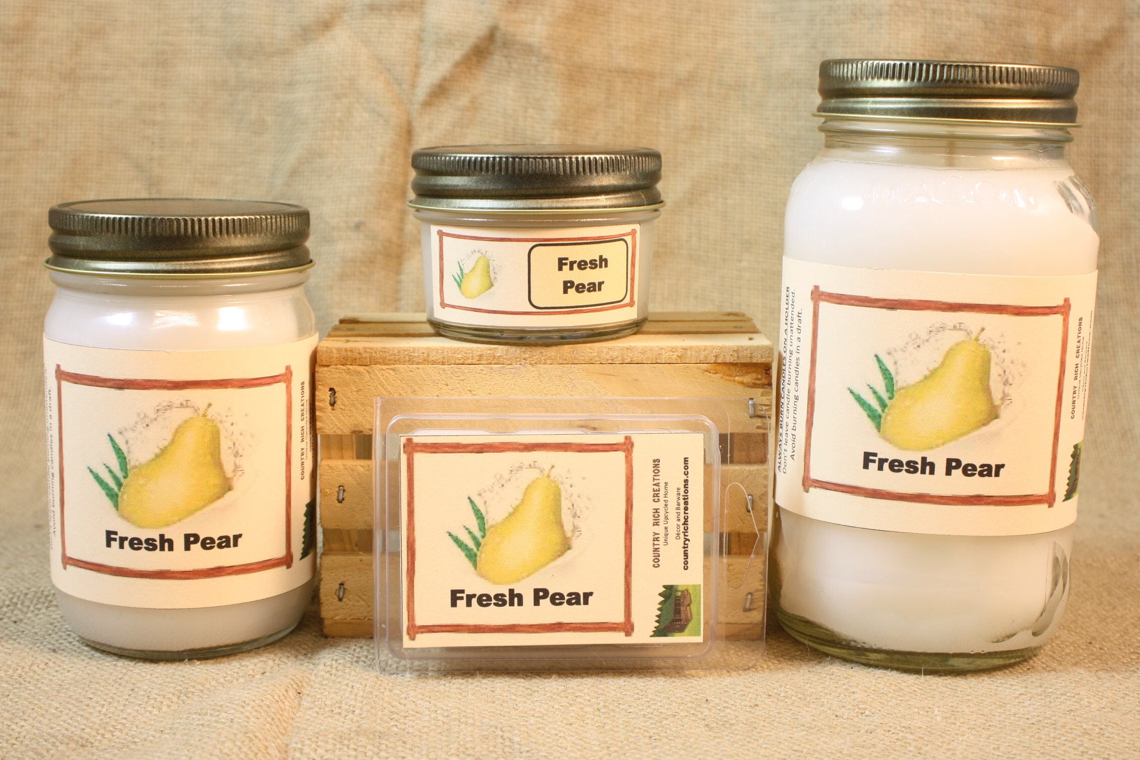Fresh Pear Scented Candle Fresh Pear Wax Tarts 26 oz 12 oz
