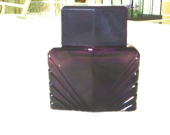 Perfume Bottle Mini, Amethyst Glass, Purple Vintage Vanity Piece CLEARANCE