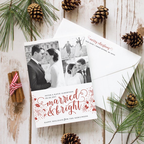 Shutterfly just married christmas card