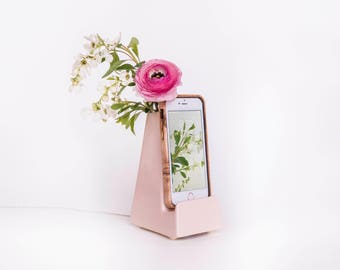 STAK Bloom Phone Vase, Pale Pink