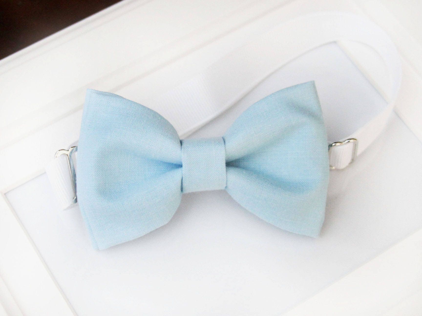 Light blue bowtie for baby toddler teens adult Adjustable