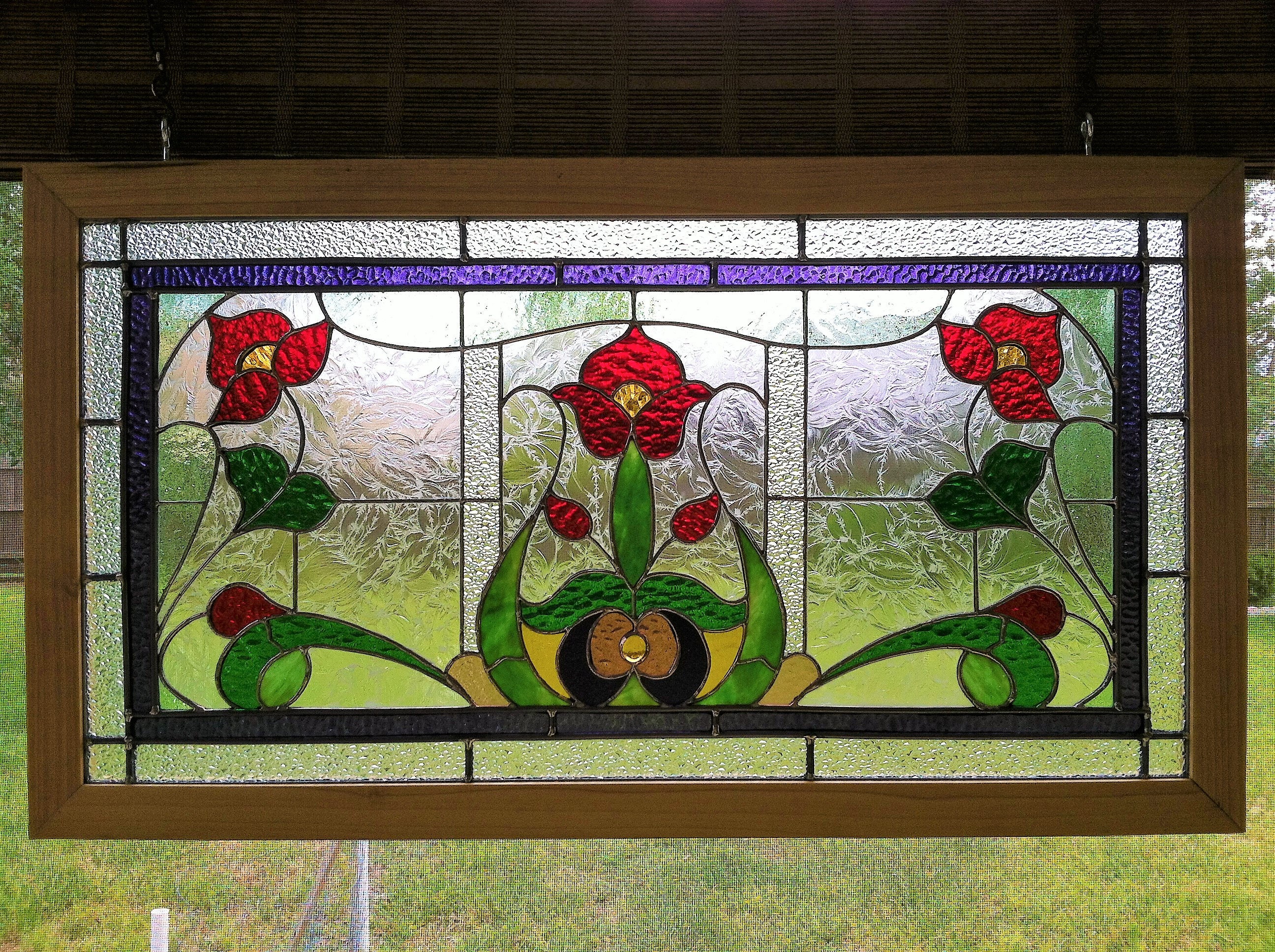Edwardian Era Stained Glass Panel