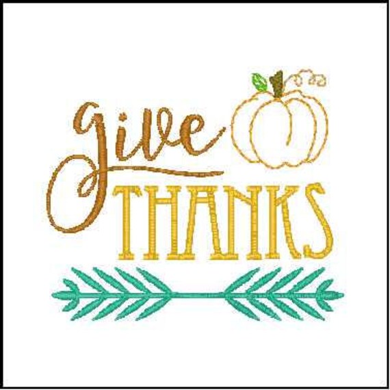 Download Gather and Give thanks embroidery design fall embroidery