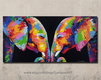 Elephant Wall Decor rainbow elephant wall decor paintings 40x80cm Elephant Wall Decor rainbow elephant wall decor paintings 40x80cm