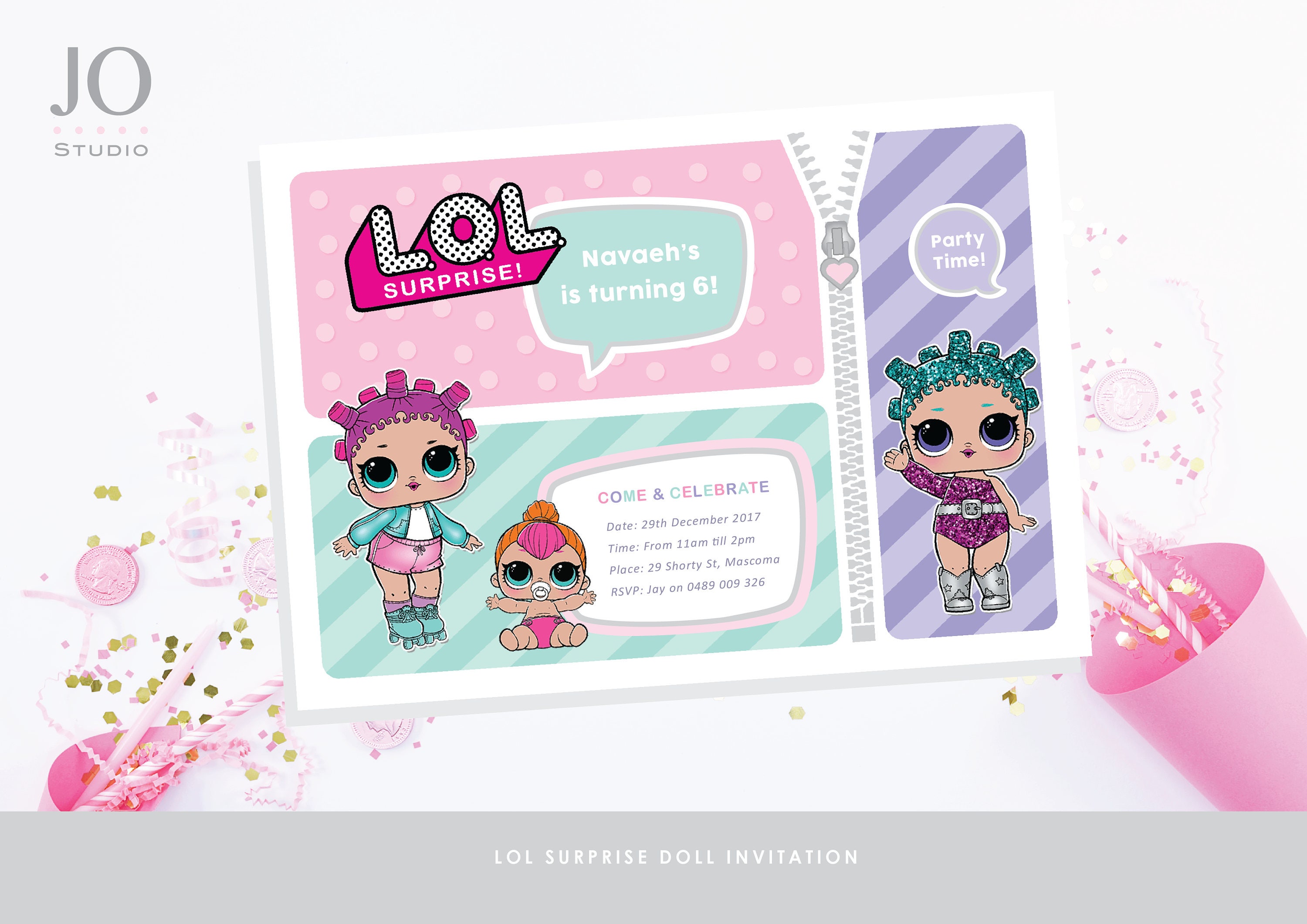 LOL Surprise Doll / Dolls Invitation / Birthday Invitation