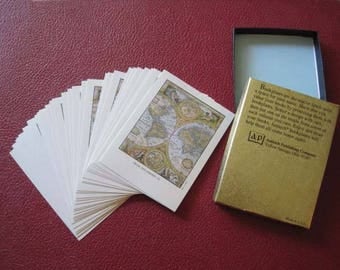 Old World Map Bookplates with box - Antioch Pulblishing