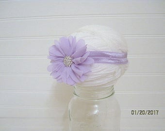 Lavender Headband, Newborn Headband, Baby Headband, lavender Flower, Photo prop, Flower Headband, baby shower gift, new baby gift, new mom
