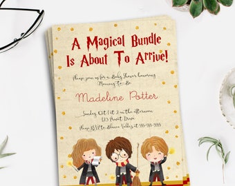 Harry Potter Baby Shower, Harry Potter Printable Invitation 5x7 - DIY Digital Download