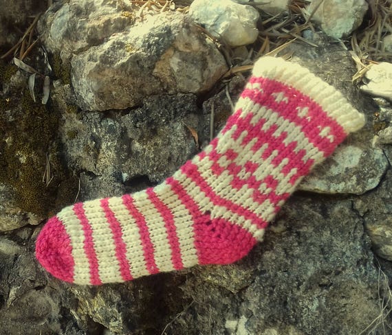 Hand Knitted Hand Spun Merino / microfiber Socks Cozy Warm Luxury Material Unique Feeling