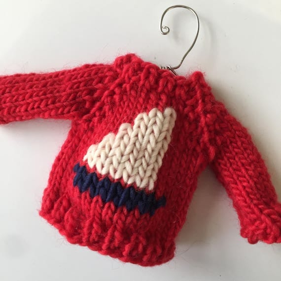 Knitting PATTERN / Mini Sweater Ornament / Christmas Decor / Red / Quick Knit...