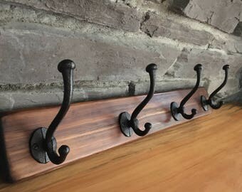 Rustic Modern Coat Rack / Hall Tree / Rustic Coat Hook / Coat Hooks / Rustic Modern Coat Hooks / Entryway Organizer / Antique Coat Rack