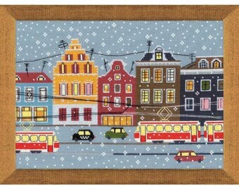 Cross Stitch Kit Tram DIY Cross Stitch Set Stitching Hand Embroidery Riolis Wall Decor Idea gift Punto de cruz Point de croix