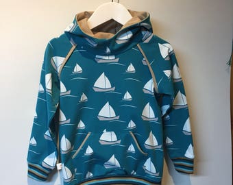 Sailing boats hoodie, 90 and 104 mt