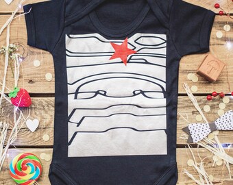 Winter Baby Soldier Hero - Funny Halloween Baby Dressing Up OutFit - One Piece Baby Boy Halloween Costume Baby Uniform America Hero