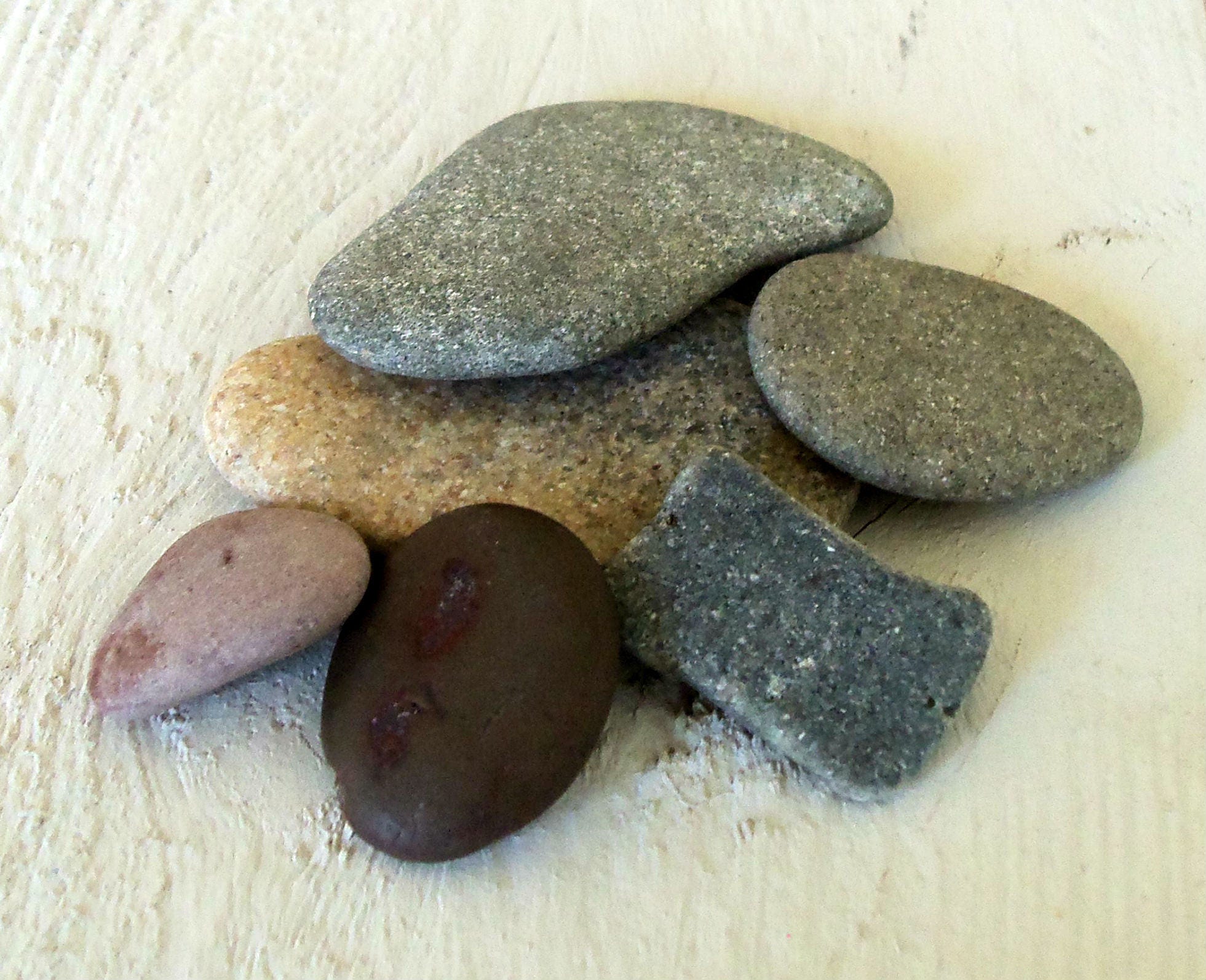 6 Flat Stones Flat Pebbles Beach Stones Bulk Sea Stones