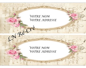 étiquettes adresse autocollantes pour courrier