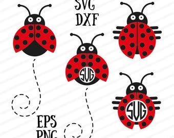 LadyBug svg, ladybug dxf, ladybug monongram svg, flying ladybug svg, ladybug eps, ladybug png, ladybug vector, ladybug stencil, transfer