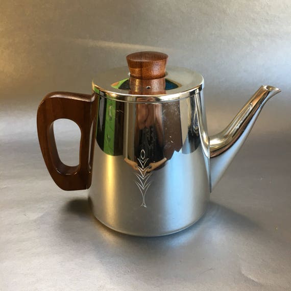 Vintage Stainless Stratford Avon Chrome Sona Teapot Kettle