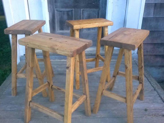 Rustic Bar Stools Set Of 2   Il 570xN.1253115944 E6ff 