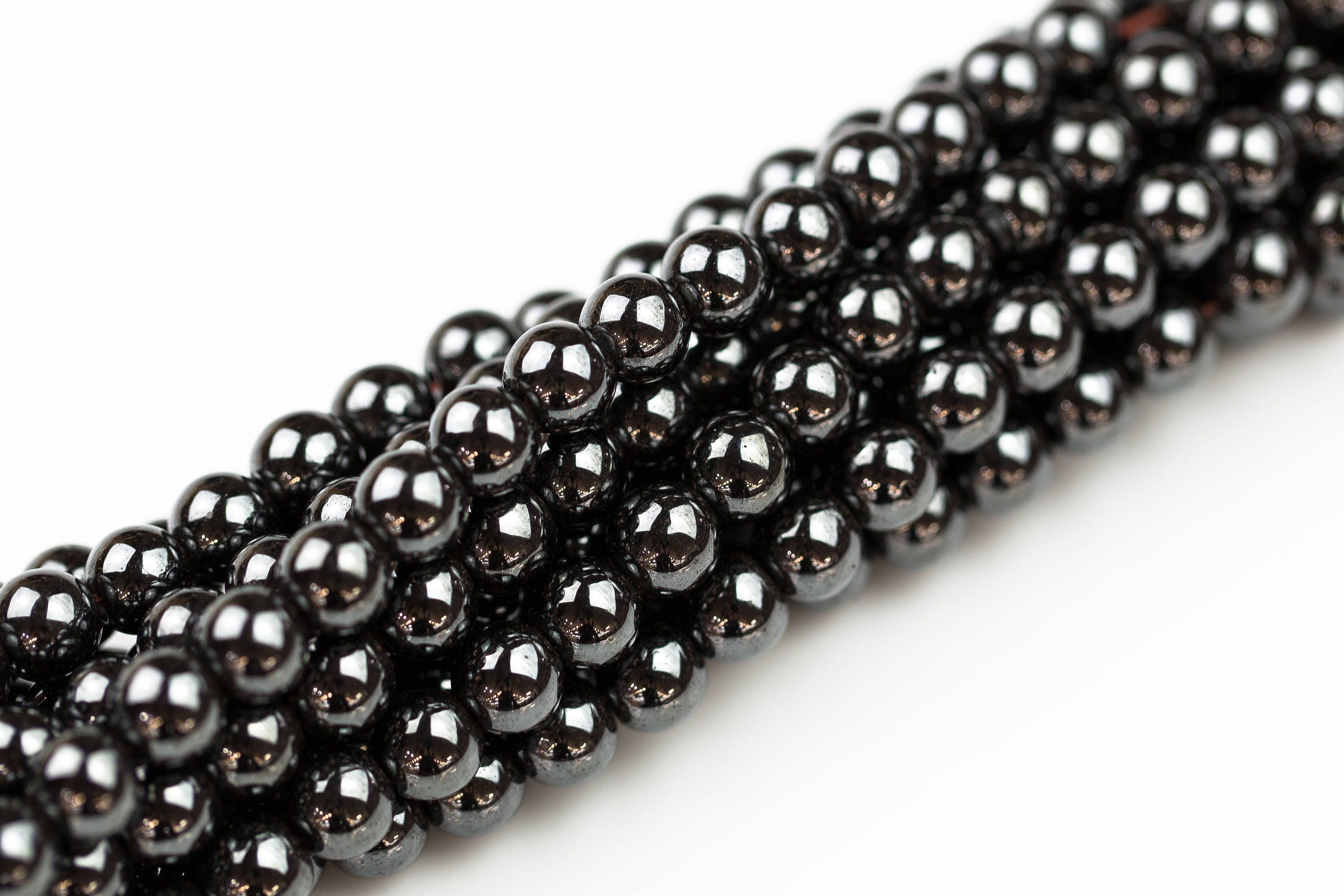 HEMATITE Beads. Round Smooth. 2mm 4mm 6mm 8mm or 12mm.