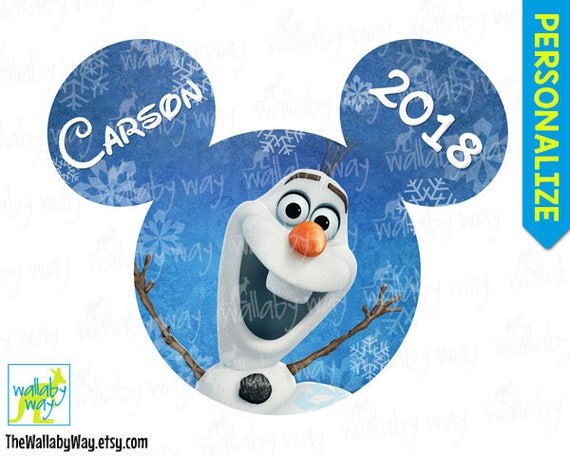 frozen olaf mickey head printable iron on transfer or use as