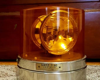 Vintage Dietz 7-40 rotating amber beacon