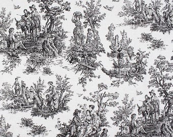 Toile shower curtain | Etsy Toile shower curtain | Etsy