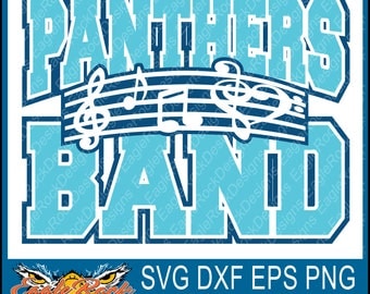 Panthers Band| Music Notes| SVG| DXF| EPS| Png| Cut File| Panthers| Band| Mom| Dad| Vector| Silhouette| Cricut| Digital Download