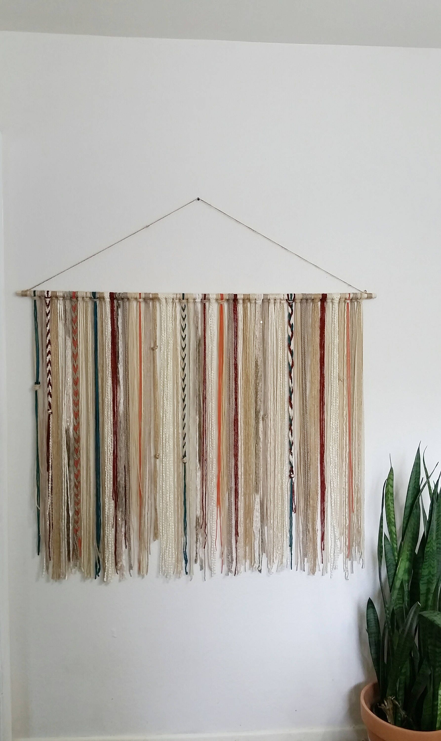 Bohemian Yarn Tapestry Yarn Wall Hanging Southwestern Wall