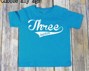 Birthday Shirt, Baseball Birthday Shirt, Birthday Shirt 3, Boys Birthday Shirt, Boys Birthday, Birthday Shirt Boy, Custom Birthday Shirt
