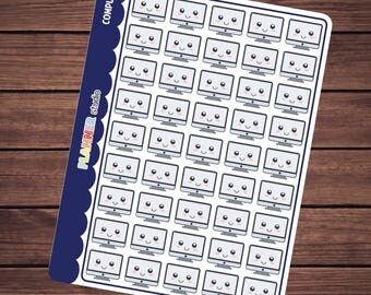 Kawaii Desktop Computer Planner Stickers
