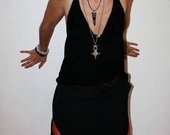 Black and orange skirt UVORANGE