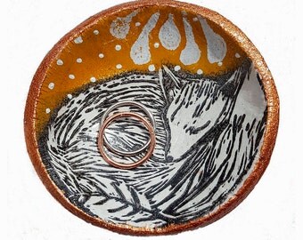 fox ring dish/ trinket bowl