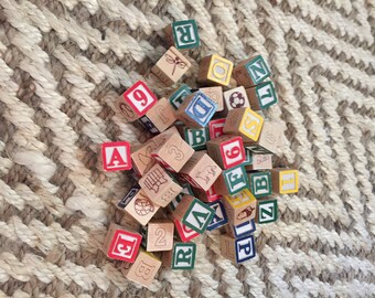 Mini Alphabet Wooden Blocks-44 pieces