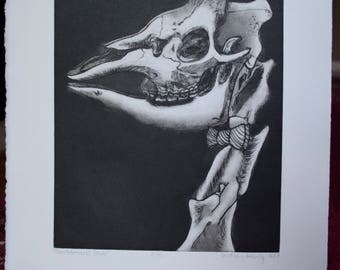 Gentlemen's Club - Drypoint Intaglio Print